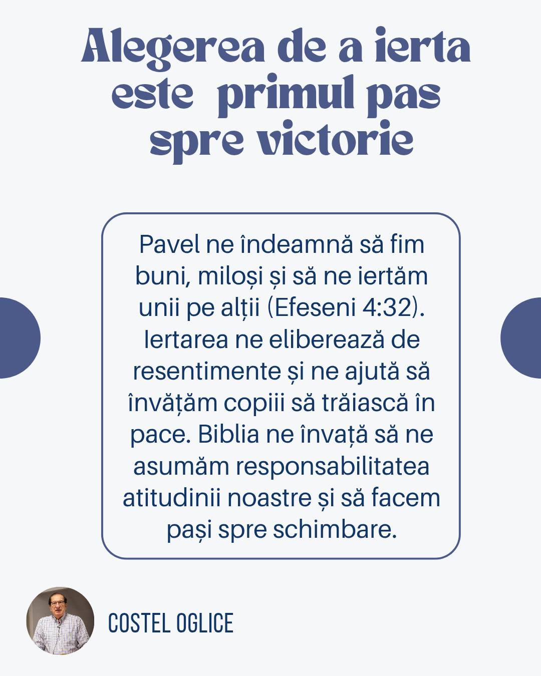 Alegem sa ne incredem in Dumnezeu in toate situatiile vietii si sa nu ne lasam prinsi in capcana amaraciunii Costel Oglice 4
